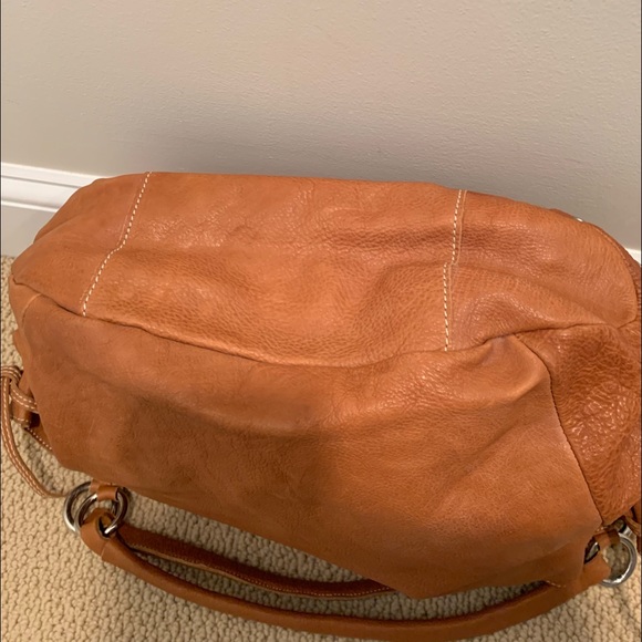 NWOT, leather bag, cognac color, grommet detail - Picture 8 of 8